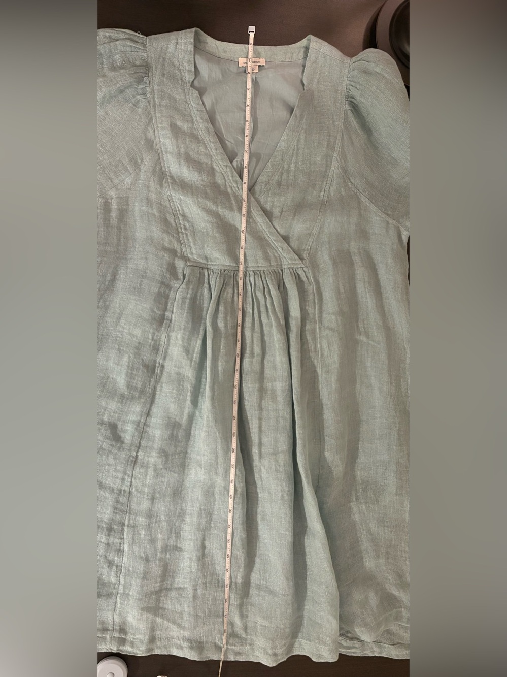 Sundance Sage Green Linen & Cotton Dress with Side Pockets - Picture 7 of 8